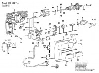 Bosch 0 601 122 760  Drill 220 V / Eu Spare Parts